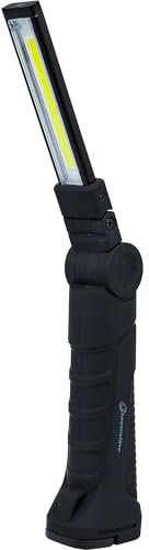Electraline 58050 Torcia LED, Lampada da ispezione LED 400 Lumen, 6500k, pieghevole, batteria ricaricabile 1200mAh