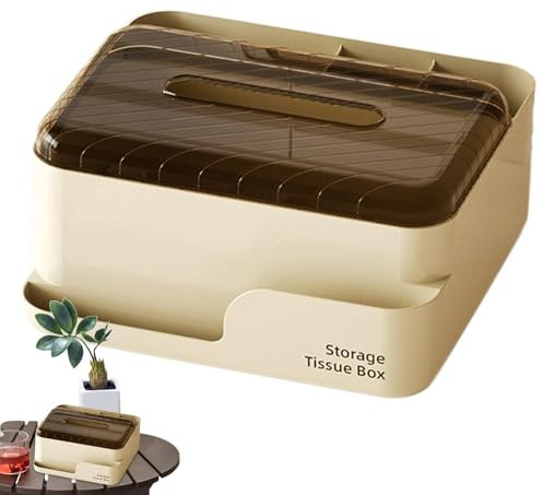 Caja de almacenamiento de pañuelos para cosméticos, caja de pañuelos - Soporte organizador de servilletas y mando a distancia | Soporte para pañuelos de baño, caja dispensador de pañuelos para baño