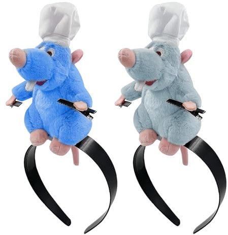 BEZHGOC Mouse Ears Headband, Women Cartoon Mouse Headwear Rat Headband Clip Grabs Hair Rat Plush Head Band Gift for Christmas Friends Graduation Party