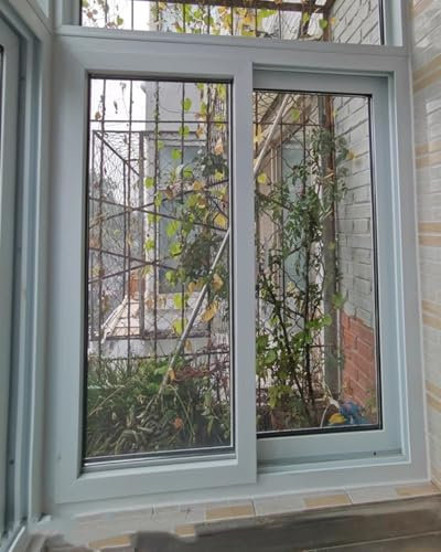 Elitix Fenster Horizontale Schiebefenster für Wohnhäuser, Ersatz Von Kellerfenstern Oder Hühnerställen, Badezimmerrenovierung, Weiße Sicherheits-Aluminiumfenster(26x44inch/66x112cm (WxH))