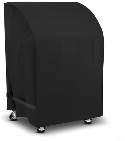 Cubierta resistente para parrilla de barbacoa para exterior – impermeable, resistente a la intemperie con correas ajustables para parrilla de gas SunPatio de 2 quemadores, negro (76 x 66 x 110 cm)