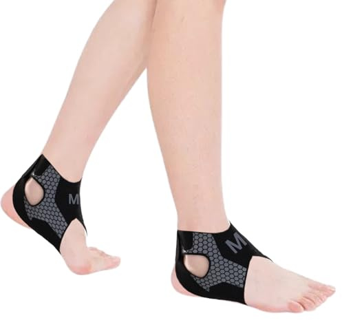 Rieoany Tutore Per Caviglia Regolabile (2 Pezzi), Supporto Per Caviglia Per Sport, Protezione E Recupero, Traspirante, Leggero, Utilizzabile Su Entrambi I Piedi (M)