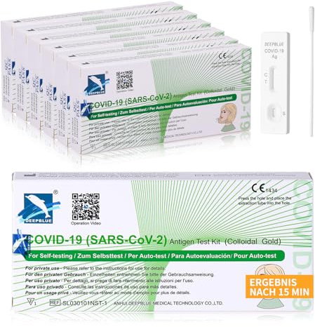 Corona Laientest Selbsttest Covid-19 Antigentest auf SARS-CoV-2 Schnelltest zur Eigenanwendung Testkassete Probentupfer Antigenextrakt
