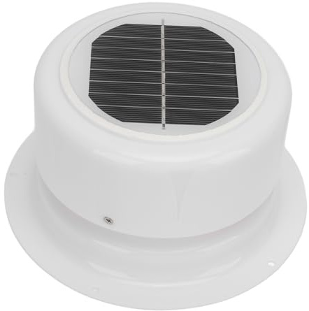 Luqeeg Ventilador de Escape con Energía Solar, Escape de Techo Ventilador de Ventilación con Tornillos de Montaje para Autocaravana, Barco, Remolque, Camping, Coche