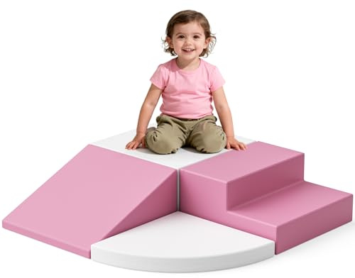 Bloques de espuma para niños, estructura de escalada interior, funda impermeable de poliuretano de alta elasticidad, cremallera oculta, promueve la aptitud y la creatividad, 1-5 años, interior