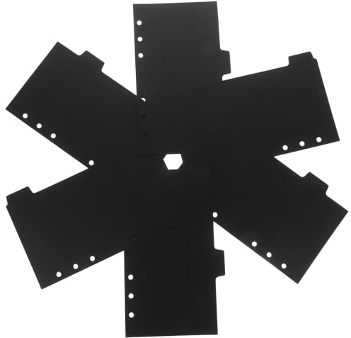 GRIRIW Séparateurs à Languettes en Plastique pour Classeur Anneaux, 6 Feuilles Perforées, Intercalaires pour Organisation de Documents et Cahiers en Milieu Professionnel