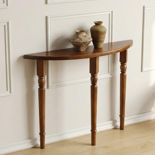 HDZNDH Tavolo Consolle Ingresso Mezzaluna, Tavolo Dietro Divano Semicircolare Decorativo Stretto Contemporaneo, Tavoli Compatti Per Corridoio, Soggiorno, Ingresso