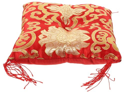 Gatuida Cuscino Protettivo Ciotola Sonora Buddha Giallo e Supporto Morbido Antiscivolo Colore Casuale Campane Tibetane Decorazione di Case e Uffici