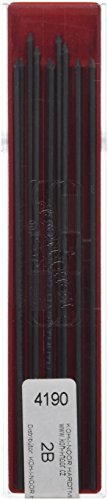 KOH-I-NOOR Graphitminen, Härtegrad 2B für Druckbleistift mit Durchmesser 2mm/120mm Länge Druckbleistift