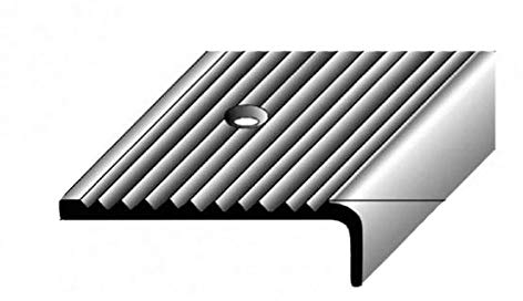 20 Meter (20 x 1 m) Treppenkantenprofil/Winkelprofil (40 mm x 15 mm) Alu eloxiert, gebohrt, Alufarbend