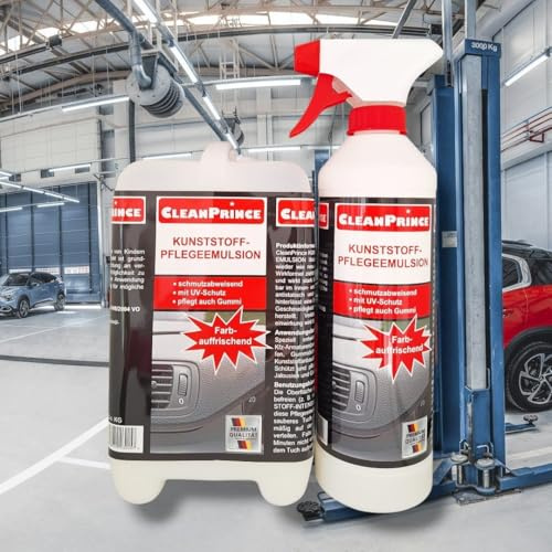 Cleanprince 2,5 Litre Soins de Cockpit Plastique Émulsion Voiture Auto Intérieur Raccords Tableau Bord Nettoyant pour Habitacle Entretien Emulsion en Kunststoffauffrischung Armaturenbrettreiniger