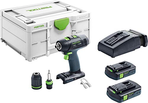 Festool Cordless Drill Driver T 18 + 3 18.00 wattsW, 18.00 voltsV
