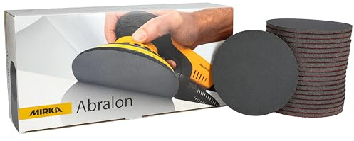 Mirka Abralon Sanding Discs 125mm Hook & Loop 600 Grit 20 Pack | Ideal for high gloss polishing on lacquer wood and plastic surfaces with durable foam backing and hook & loop fastening
