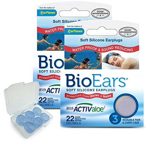 BioEars Soft Silicone Earplugs Multi Pack (2 Pack (6 Pairs))