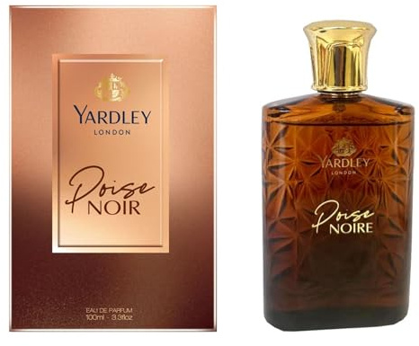 Yardley London Poise Noire Eau de Parfum, Sophisticated, 100ml | Sophisticated Scent with Bergamot, Pink Pepper, Oud and Musk, Long-Lasting Perfume for Day and Evening Wear, For Women