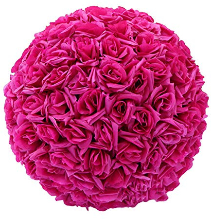 LPxdywlk 20cm Artificiale Rosa Seta Fiore Palla Appesa Fotografia Festa di Nozze Puntelli Decor Centrotavola Fotografia Puntelli Rosso Purpureo