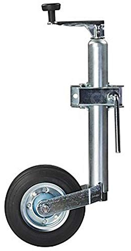 Anhänger Stützrad mit Stahlfelge und Klemmhalter 650kg Traglast mit Kurbel, Anhängerstützen Stützfuß Transport Anhängerstützrad, Ausdrehstütze, Kurbelstütze, Kipper