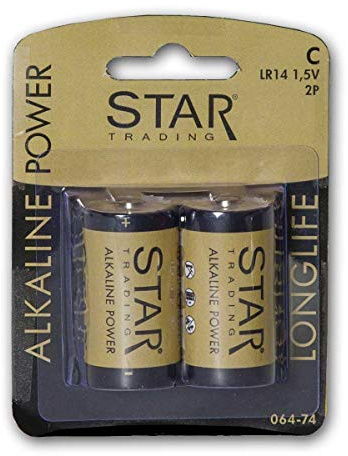 2er Pack Baby Batterien, R14 1,5V Power Alkaline