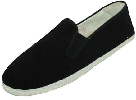 Men's Kung Fu Shoes Cotton Sole Tai chi Martial Art Ninja Slip On, Black-03-44