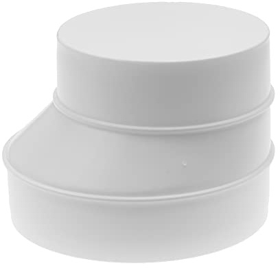 Vent Systems Ø125 mm auf Ø100 mm Reduzierstück – Weißer ABS Kunststoff Kanaladapter – Robuster Rohrverbinder für Lüftungsanlagen – Für Wand Decke Luftkanal – Innen Außen Belüftungssystem