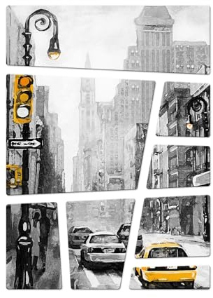 New York City Taxi 8er Set Kühlschrankmagnete