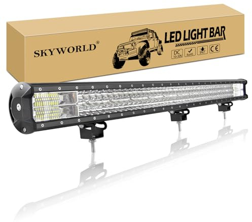 SKYWORLD 100 cm 540W Arbeitsscheinwerfer Zusatzscheinwerfer LED Light Bar Auto Scheinwerfer Offroad Flutlicht Spotlight Wasserdicht IP67 für Auto Offroad SUV UTV ATV Rückfahrscheinwerfer