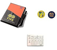 1 Stop Socer Soccer Referee Red Card Football Yellow Card with FIFA Flipping Coin and Ref Pad (25 Sheets), Multicolor