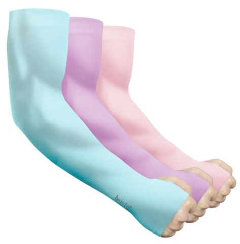 beister 3 Paar Ärmlinge Damen Herren UV-Schutz Kühler Arm Ärmel Arm Sleeves für Radsport Golf für Frauen Männer Schutz alle Outdoor Aktivitäten