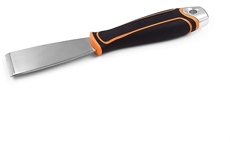 ROLLINGDOG 1.5 Inch Stiff Putty Knife - Stainless Steel Chisel Paint Scraper Tool for Wallpaper Stripping