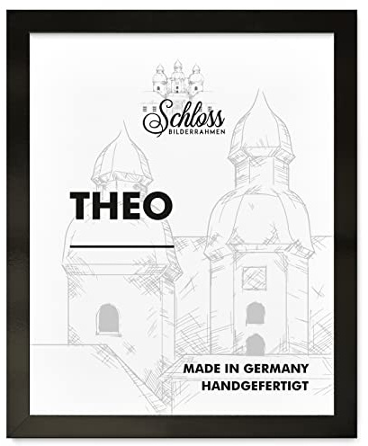 Schloss BILDERRAHMEN Theo 84x119 cm DIN A0, Dekor Schwarz Hochglanz