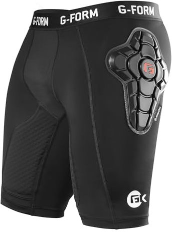 G-Form Pantalón Corto de Impacto para Porteros - Acolchados con Capa Base Compresiva - Protección para Fútbol y Deportes de Alto Impacto - Lavable a Máquina - Mediana