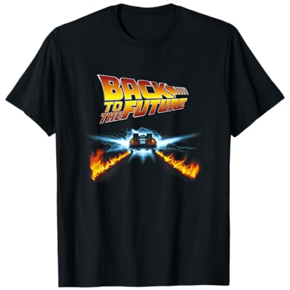 Back to the Future Delorean und Logo T-Shirt