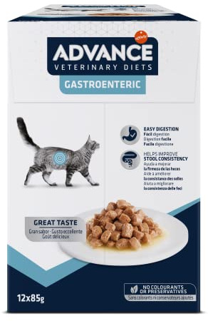 Advance Veterinary Diets Gastroenteric Nourriture Humide pour Chats: Multipack 12 sachets 85g