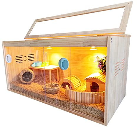 Hamsterkäfig, Rutin Hühnerfutterbox, Kleintierlebensraum, Leicht Zu Montieren Und Zu Reinigen, Für Kaninchen, Meerschweinchen, Rutin Hühner (S : 80x40x40cm)