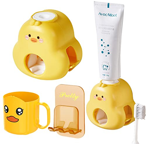 Dispensador Niños Sonwaha Sonwaha Niños Dispensador de Pasta de Dientes Automático con Taza