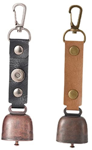 VALICLUD Wanderglocken Alarmglocken aus Metall 2 Stück Tragbare Outdoor Glocken Lauter Alarm Robustes Material Installieren für Wandern Camping Rucksack Tieralarmglocke
