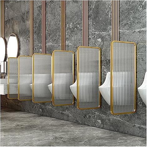 LVLDAWA Urinal Sichtschutzwand, wasserdichte Trennwand Für Das Badezimmer, Transluzentes Gehärtetes Glas, Dekoratives Paneel Für Hotel Shopping, Platzsparend (Farbe : Gold, Größe : 1.2X0.4M-6PCS)