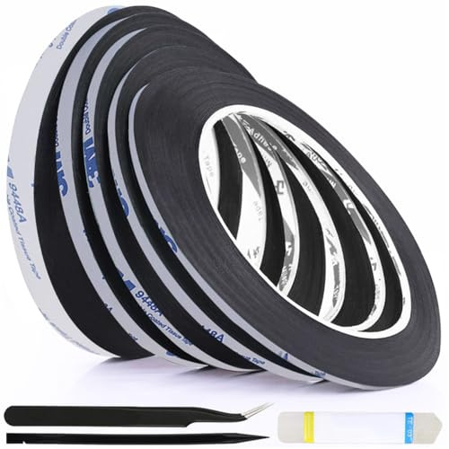 ZHUROUPU 1/2/3/5/10Mm * 50M LED Touch Screen Adhesive Tape iPad Touch Screen Repair Tape Double-Sided Adhesive Sticker Tape-Includes Tweezers/Thin Pry Blade/Plastic Spudger (8 Pieces)