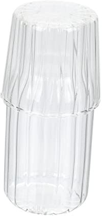 NAMOARLY High Borosilicate Glass Water Jug Set Bedside Carafe Cup Multi-Function for Milk Juice Tea Bedroom Dormitory Home Accessory