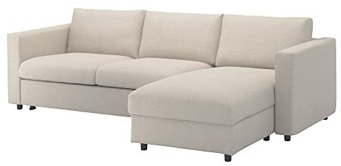 Generisch VIMLE 3-Sitzer Schlafsofa mit Chaiselongue, Gunnared Beige