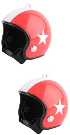BESPORTBLE 2stücke Funny Safety Helmet Toy Für Haustiere Lustiger Spielzeughelm Für Zuckergleitbeutelmarder Und Andere Kleine Tiere Rot Mit Weißen Sternen Sicheres Und Umweltfreundliches