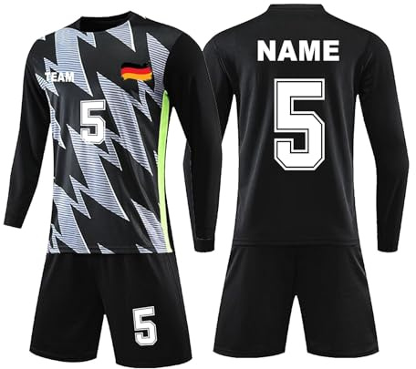 Benutzerdefiniert Trikot 24/25 Trikot für Kinder Personalisiert Trikot mit Namen Nummer Team und Logo Trainingsanzug Langarm T-Shirts, Shorts, Socke, Sommer Fussball Jersey für Jungen/Herren