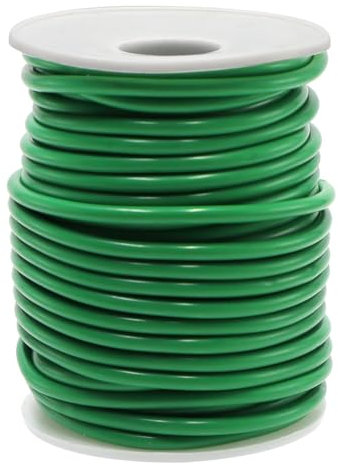 Aoyswuz 20 m Fil de Jardin Vert Souple 3.5 mm Diamètre Fil d'attache de Plante Noyau de Fer Liens de Jardinage pour Restreindre la Croissance Directionnelle des Plantes