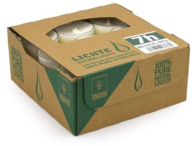 Wenzel Lot de 18 bougies chauffe-plat Nature Lights - Durée de combustion : 7 heures