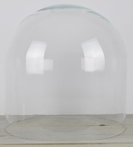 EMH Cupola in vetro soffiato a bocca, grande, trasparente, 40 x 40 cm