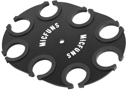 Micfuns TM100 - Soporte de micrófono múltiple para soporte de micrófono, accesorio de bandeja cuadrada con capacidad para hasta 8 micrófonos en el escenario organizador y pantalla con 8 anillos