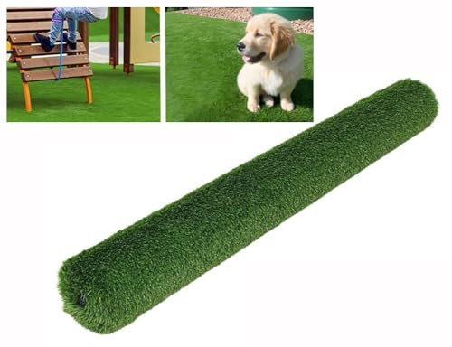 QNDUGJFER Rouleau de Gazon Artificiel 3 x 8 m pour intérieur et extérieur, Tapis en Gazon synthétique Haute densité 20 mm pour Jardin