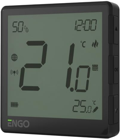 ENGO E-ONE Termostato inteligente inalámbrico, controlador programable WiFi, ZigBee 3.0, calefacción por suelo radiante, compatible con Alexa, bomba de calor de caldera de control TUYA Smartlife