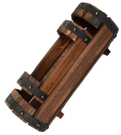 BESPORTBLE 2piezas Macetas De Madera Carbonizada Forma De Barril Macetero Decorativo Retro para Plantas para Interior Y Exterior Contenedor Anticorrosivo Decoración del Hogar Y Jardín