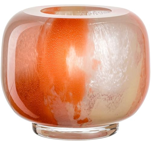 LEONARDO HOME Cipria Due Vase • 1 Stück • Dekorative Vase mit Farbverlauf • ⌀6,1 cm • Kunstvolles Design für den Wohnbereich • Glasvase für Blumensträuße • Höhe 11 cm • Mehrfarbig • 047505